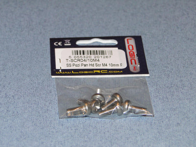 SS Pozi Pan Hd Scr M4 10mm Pk6 : SCR04/10M4