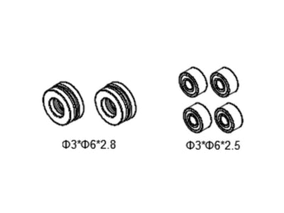 Rotor Holder Bearing Set - OMP M2 EVO : OSHM2333