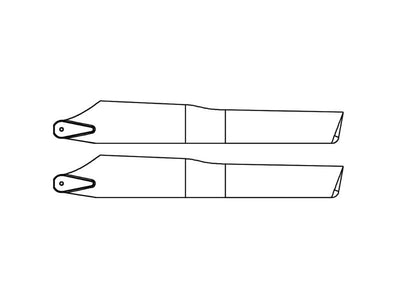 Main Blades 190mm (Red) : OMP M2 EVO : OSHM2321R