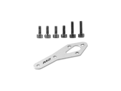 Tail Motor Reinforcement Plate Set (Silver) - OMP M2 EVO : OSHM2318W