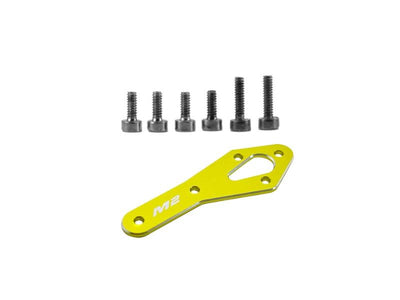 Tail Motor Reinforcement Plate Set (Yellow) - OMP M2 EVO : OSHM2318Y