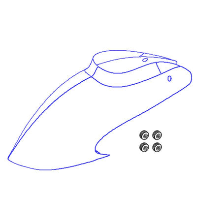 Canopy Set (Racing Yellow) - OMP M2 EVO : OSHM2323Y