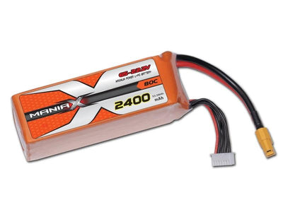 ManiaX 22.2v 2400mah 6S 80C Orange Lipo : MX2400-6S-80