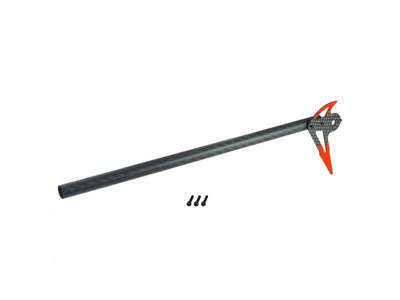 Tail Motor Mount W/Round Carbon Fiber Boom (Red)(For MICROHELI Frames M2 EVO) : MH-M2EV125CBC