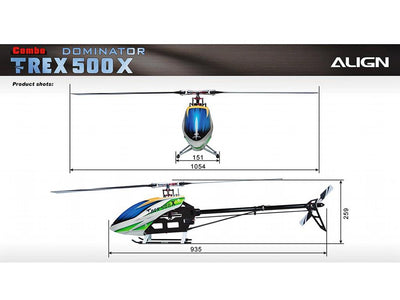 Align T-Rex 500X Dominator Configurable Combo : RH50E18XT-C
