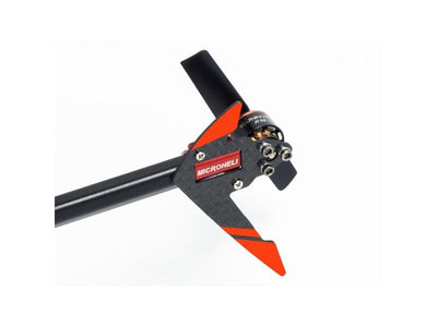 Aluminium Carbon Fibre Tail Motor Mount W/Fin Set (RED) - OMP Hobby M1/EVO : MH-OMM1125