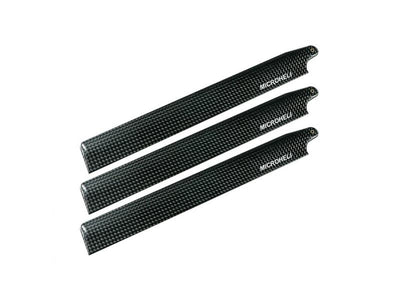 Carbon Fibre Triple Main Blades 185mm (For MH-I180001TBC Series) : MH-I180003TC