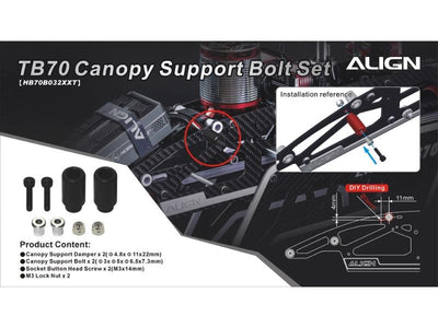 Align TB70 Canopy Support Bolt Set : HB70B032XXT