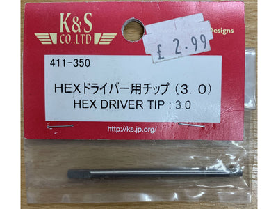 HEX DRIVER TIP 3.0MM