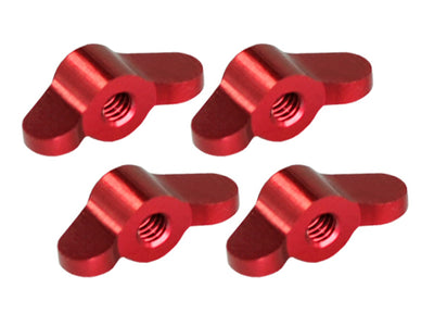 Aluminum Main Frame Wing Nuts RED (f/MH Frame BLADE 350 QX)
