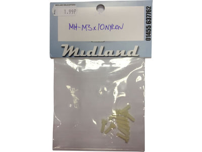 M3 X 10 NYLON BOLTS (10)