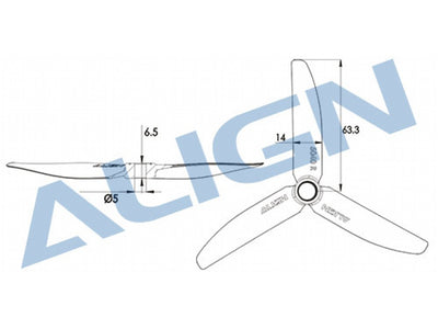 Align MR25 5040 Tri-Blades - Black : MP05033AT