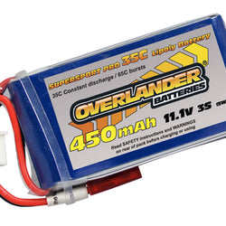 Overlander 450mAh 3S 11.1v 35C LiPo - Blade 180 CFX