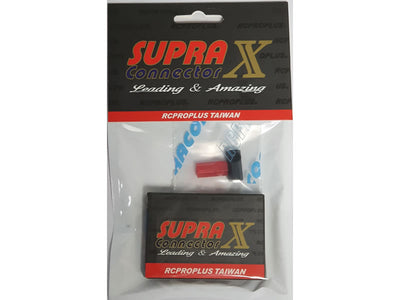 RCProPlus 5mm Car Connector with Plastic Housing Black/Red : REB5812RC5