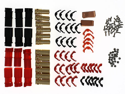 RCPROPLUS 8mm Solderless Connector (6M,6F,Red,Black)