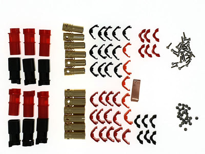 RCPROPLUS BATT 8mm Solderless Connector (6M,6F,Red,Black)