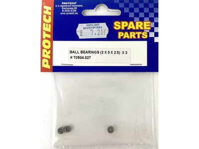 BALL BEARINGS (2 X 5 X 2.5) X 3 PCS